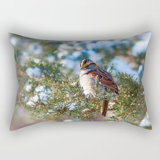 Sunlight Sparrow Rectangular Pillow