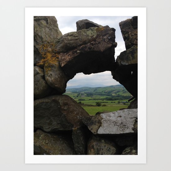 Rock Wall Window Art Print