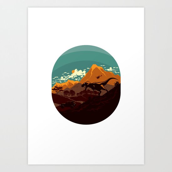 Jurassic Escape Art Print