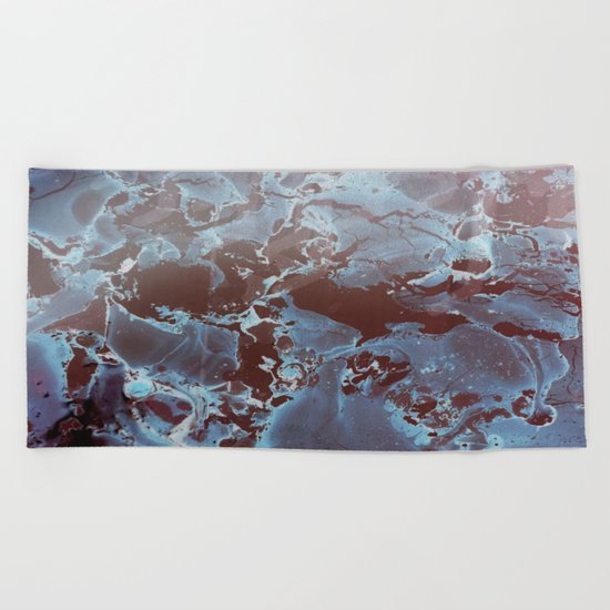 Shadows in Blue and Brown Beach Towel