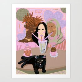 Boba Girls Art Print