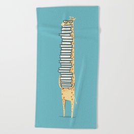 A Book Lover (blue) Beach Towel