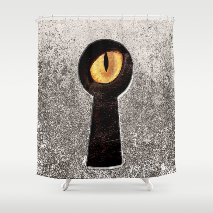 Peeping Tom Cat Shower Curtain By Buckwhite Society6