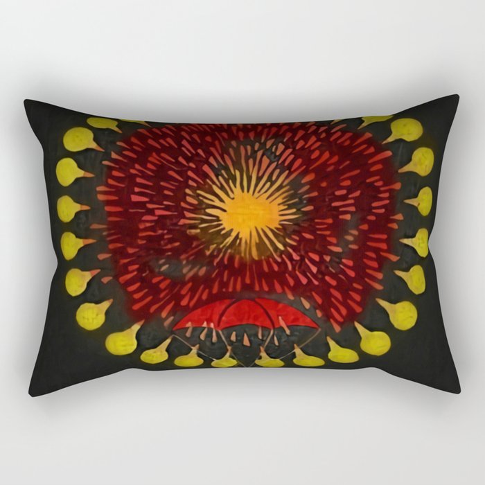 Japanese Fireworks No. 78 Night Shells sample advertising illustration vintage poster portrait Rectangular Pillow