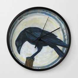 Crow Totem Wall Clock