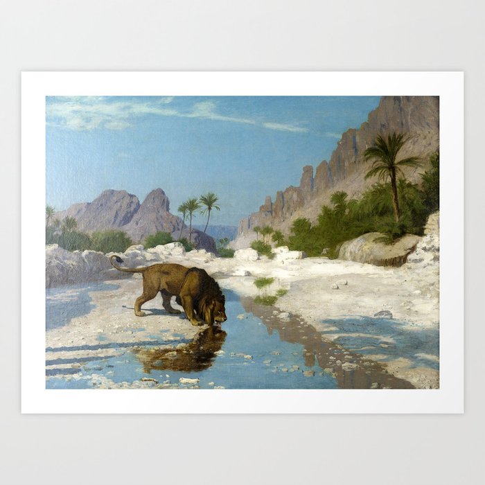 Lion on the WatchJean-Leon Gerome Art Print