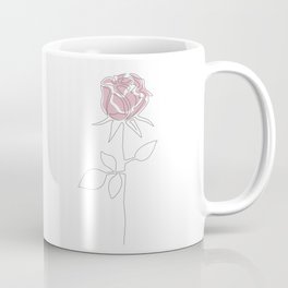 One Line Rose Coffee Mug | Roseprint, Floralposter, Onelineart, Onelinedrawing, Minimalisticprint, Blacklinedrawing, Singleline, Homedecor, Rose, Trendingnow 