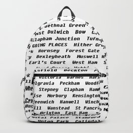 Greater London Backpack | Digital, Goingplaces, Black And White, Comic, Text, Pop Art, Streetstyle, Typography, London, Graphicdesign 