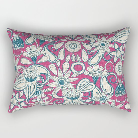 sarilmak pink blue Rectangular Pillow