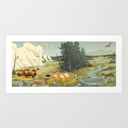 National Parks: Yellowstone Art Print