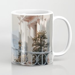 LANDSCAPE PHOTOGRAPHY OF GREY STEEL GATE Coffee Mug