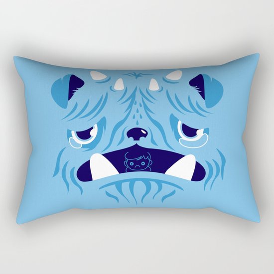 The Bluest Monster Ever :(( Rectangular Pillow