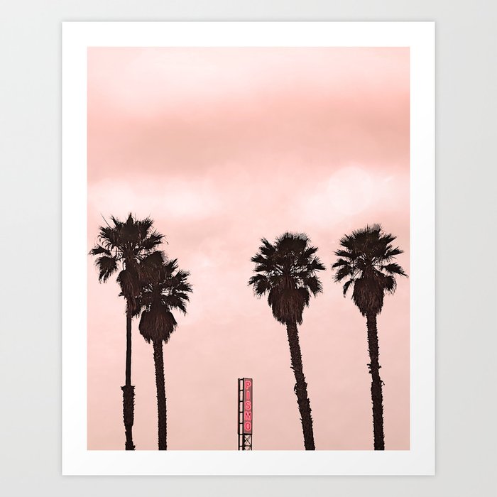 Pink Pismo Sunset Art Print