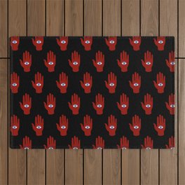 Solid Hand-eye (red) Outdoor Rug