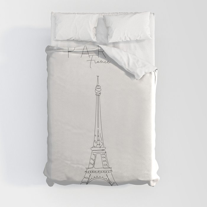 Paris Eiffel Tower Duvet Cover