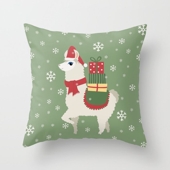 christmas llama pillow