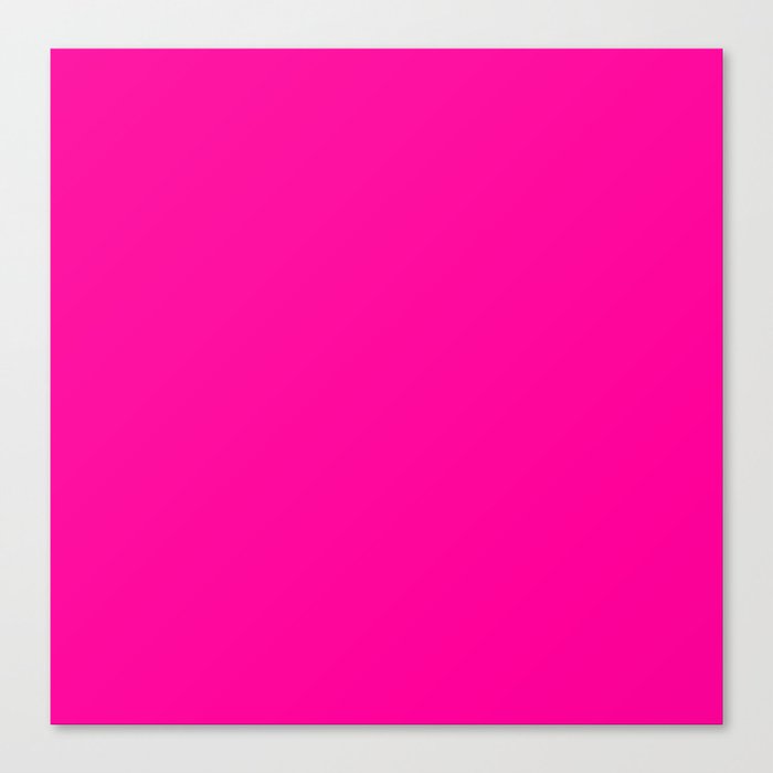 Neon Pink Solid Color Canvas Print
