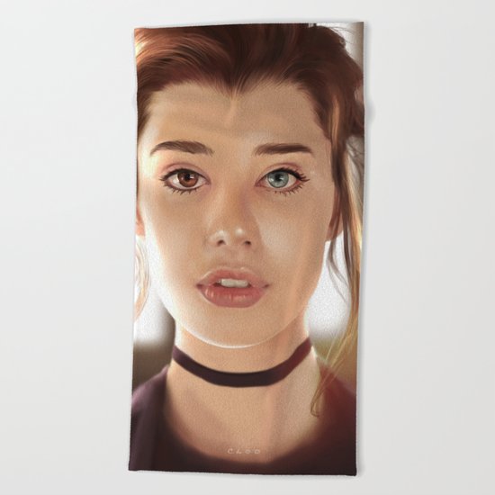 Sarah Mc Daniel - Portrait Beach Towel