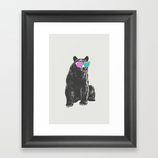 3D is Un-bear-able Framed Art Print