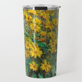 Claude Monet - Jerusalem Artichoke Flowers Travel Mug