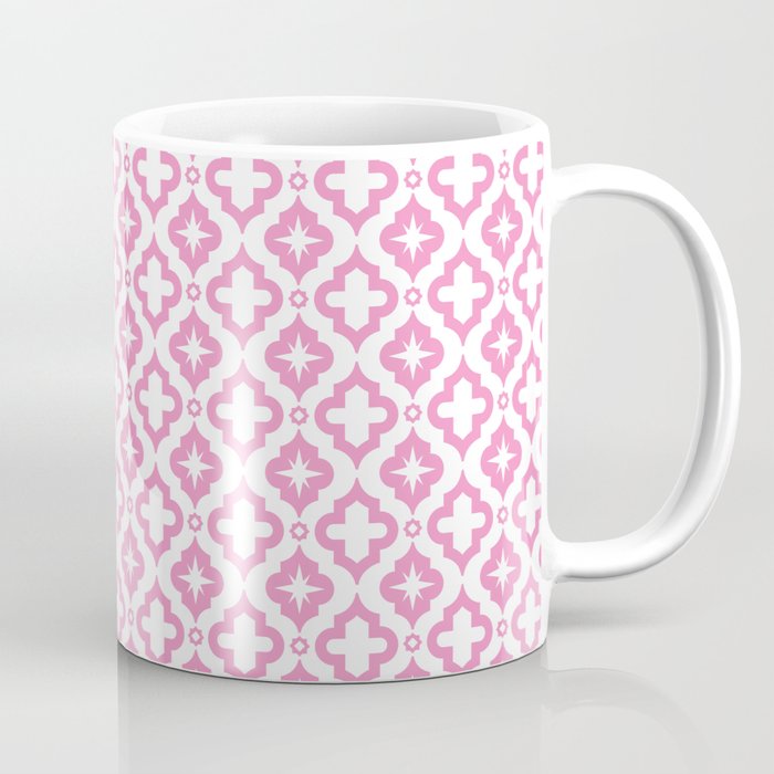 Pink Ornamental Arabic Pattern Coffee Mug