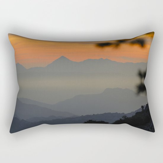 "Sunset at the mountains II" Rectangular Pillow
