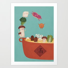 Lunar New Year - Hot Pot Art Print
