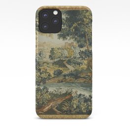 Antique 18th Century Verdure French Aubusson Tapestry iPhone Case