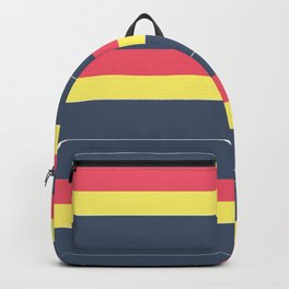 Striped , simple , gray , yellow , red Backpack