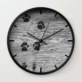 The cat was here Wall Clock