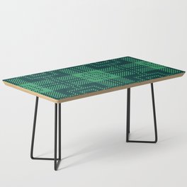 Green Square Pattern Coffee Table