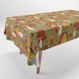 Mushroom Print Tablecloth
