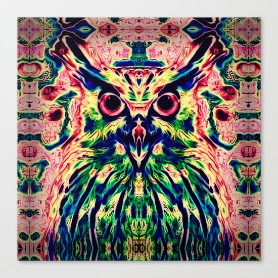 Psychedelic Owl Canvas Print