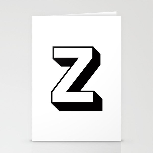 Letter Z ... As Easy As ... Stationery Cards