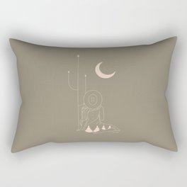 Talking to the Moon - Sage Green Rectangular Pillow