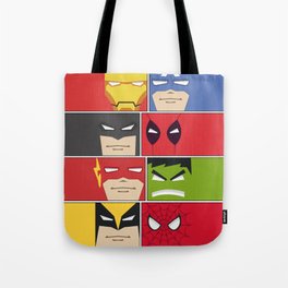 Minimalist Superheroes Tote Bag
