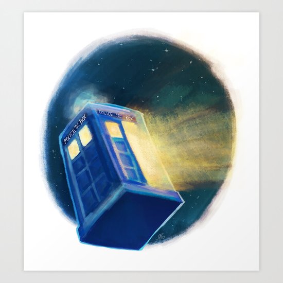 The TARDIS Art Print