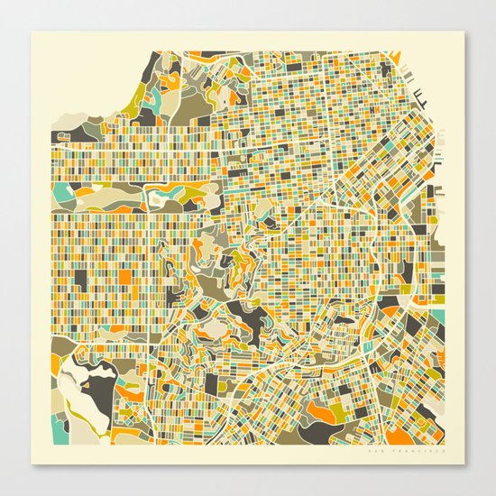 San Francisco Map Canvas Print
