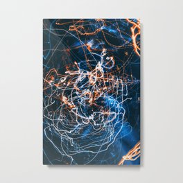 Neon Abstract Metal Print