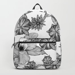 Floral Mood: Black and White II Backpack