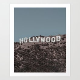 Hollywood Sign Glitter Art Print