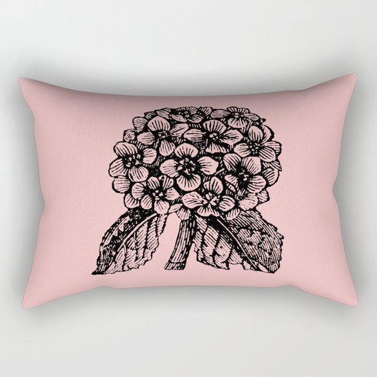 Pink Hydrangea Rectangular Pillow