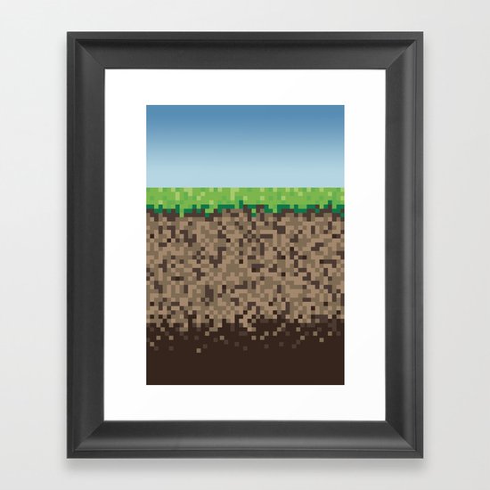 Minecraft Block Framed Art Print