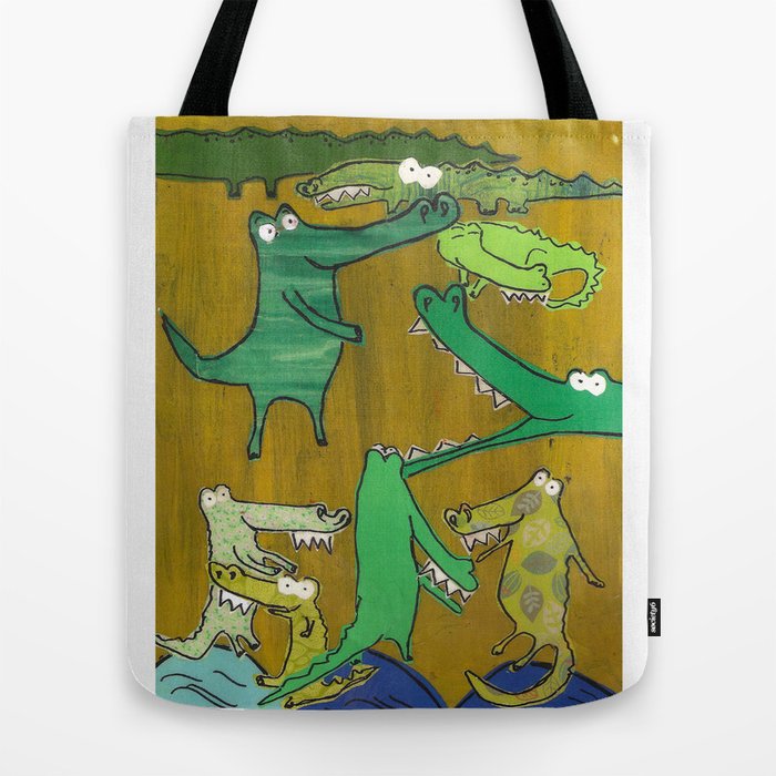 crocs and gators Tote Bag by Wallcojr Society6