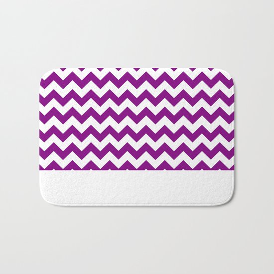 Chevron (Purple/White) Bath Mat