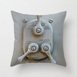 Vintage switch unit Throw Pillow