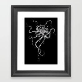Octopus (black) Framed Art Print