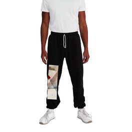 Red Arrow White Abstract Painting Sweatpants