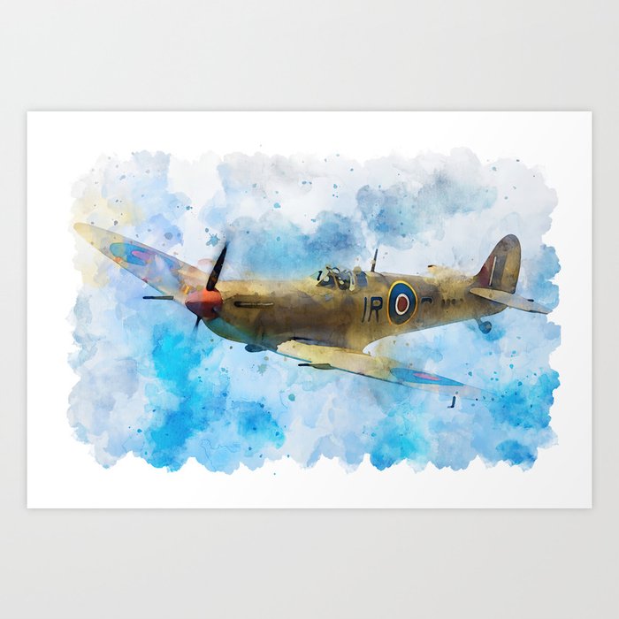 Supermarine Spitfire in flight Art Print