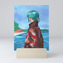 Beach view Mini Art Print